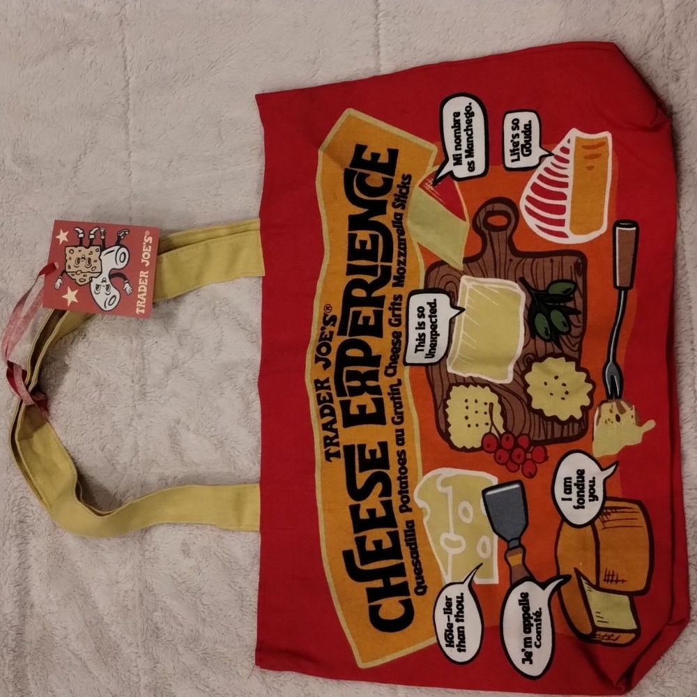 NEW Limited Edition Trader Joe’s Cheese Tote Bag NWT